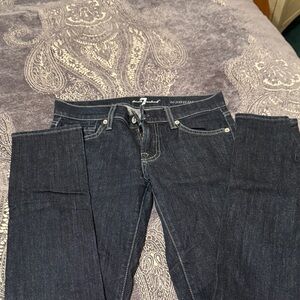 7 For All Mankind Dark Indigo Straight Leg Jeans